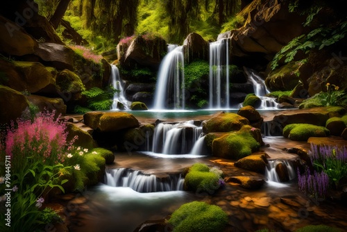 waterfall in the forest © MubShir