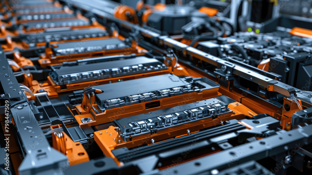 Automated Assembly Line for Electric Vehicle Battery Cells in Mass Production