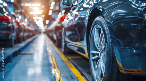 Wallpaper Mural Mass Production Process, Assembly Line of Contemporary Cars in Factory Torontodigital.ca