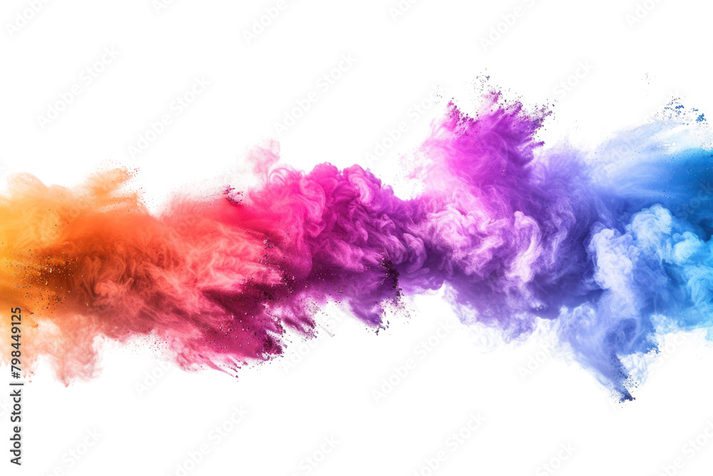 A mesmerizing explosion of neon pigments, illuminating the darkness with an electrifying burst of color. ,Isolated on white background