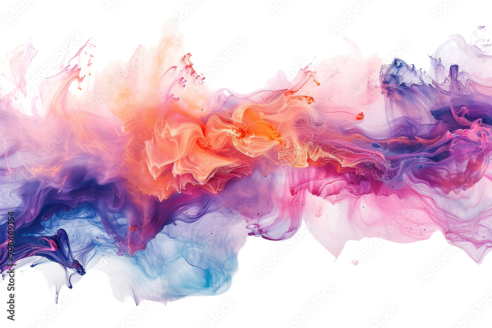A mesmerizing explosion of neon pigments, illuminating the darkness with an electrifying burst of color. ,Isolated on white background