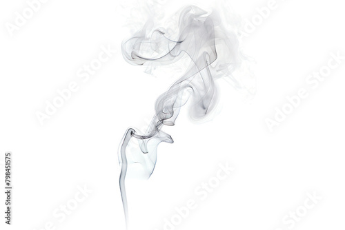 A single letter sculpted from white smoke, conveying a message of mystery and intrigue, Isolated on white background