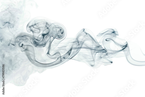 A single letter sculpted from white smoke  conveying a message of mystery and intrigue  Isolated on white background