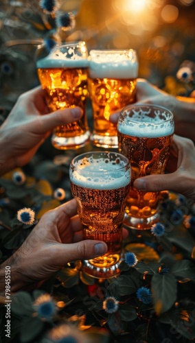 Vibrant Beer Festival Celebration with Friends in High Resolution - 4K Wallpaper