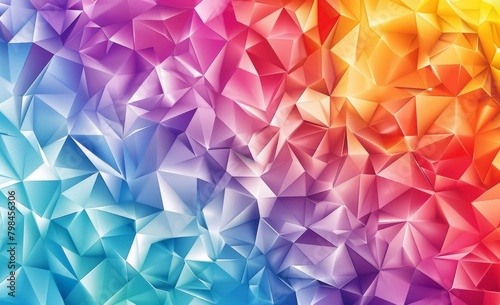 Abstract background with colorful low poly triangles