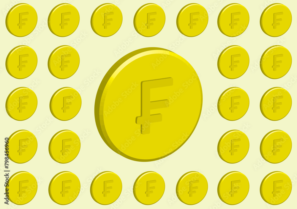 swiss franc coin currency symbol pattern background design swiss franc coin currency symbol pattern background design