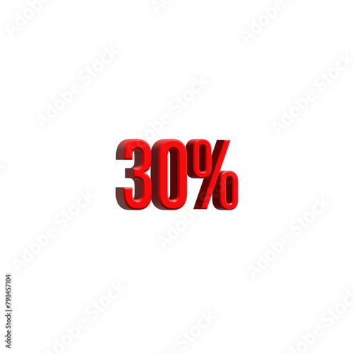 30% icon 3d symbol