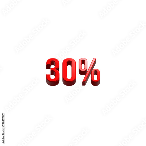 30% icon 3d symbol