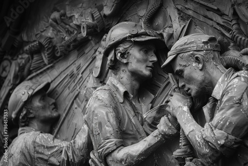 Through sweat and toil, workers forge the backbone of society, each labor a tribute to the human spirit.