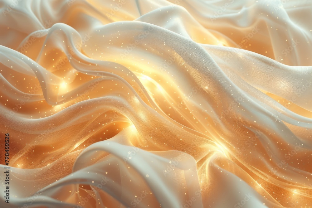 Abstract background of wavy fabric. 3d rendering, 3d illustration. Abstract background of wavy fabric. 3d rendering, 3d illustration.