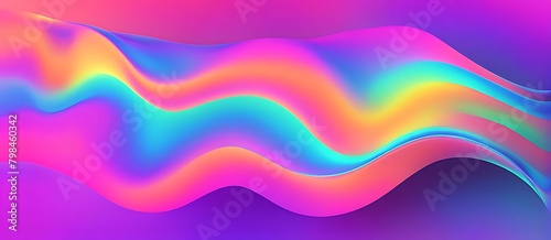 Abstract fluid iridescent holographic neon curved wave in motion colorful background, Gradient design. 
