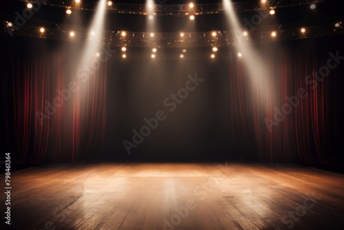 Spotlights stage performance ballroom