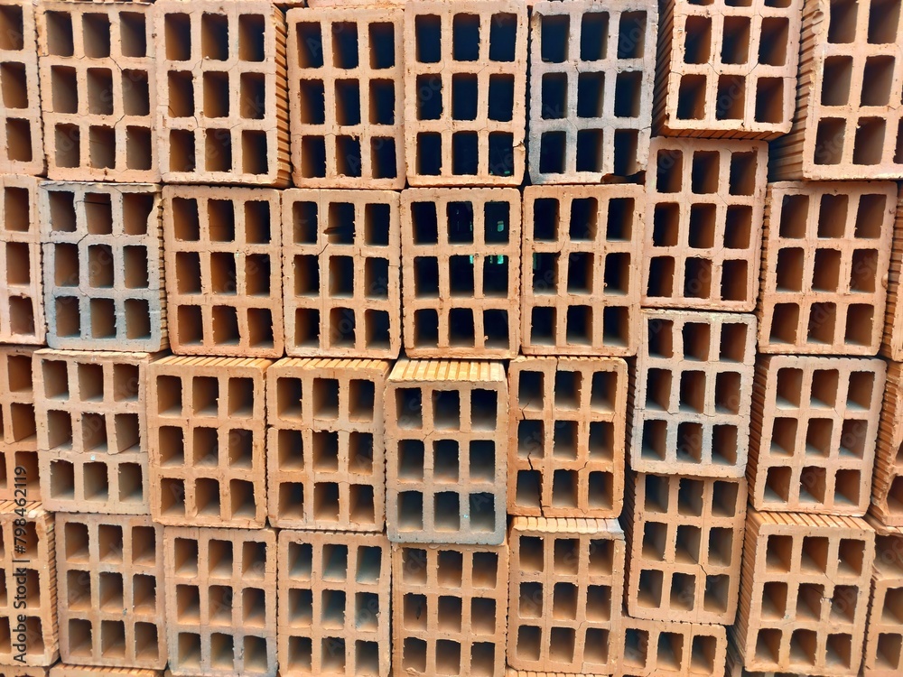 Bricks stacked Bricks stacked