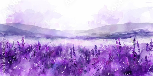 Abstract lavender flower field landscape background