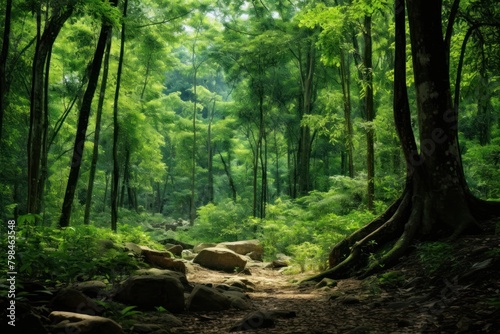 Forest in Thailand background vegetation wilderness landscape
