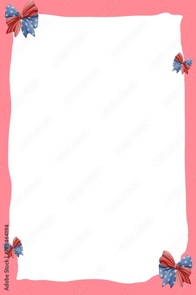 Obraz premium Bear and ribbons Background