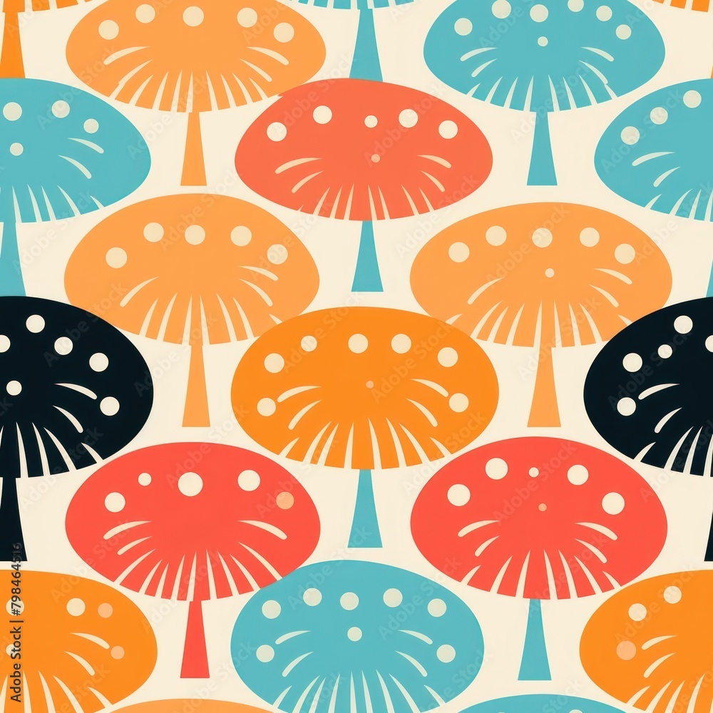 Mushroom pattern backgrounds repetition. Mushroom pattern backgrounds repetition.