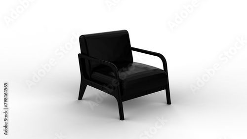 black leather armchair