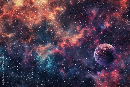 Deep astronomy holoscope background space backgrounds universe. photo