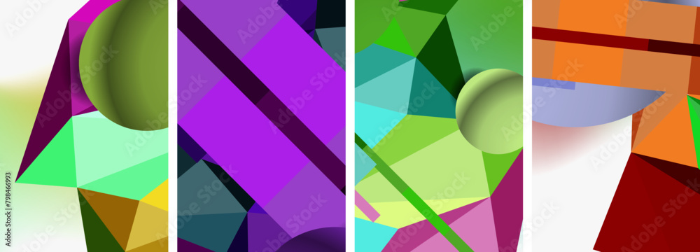 Minimal geometry. Circle, line and square design. Trendy techno business template for wallpaper, banner, background or landing