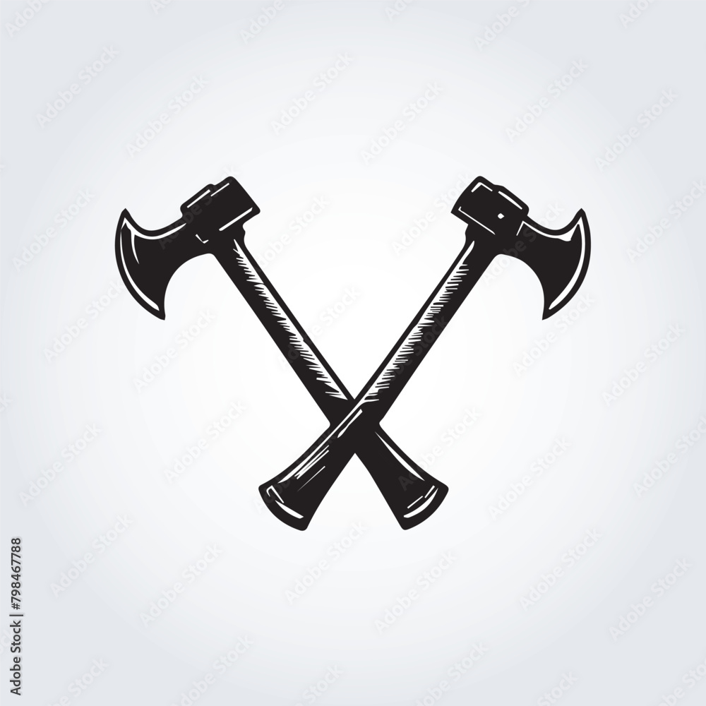 double axe logo icon double axe logo icon