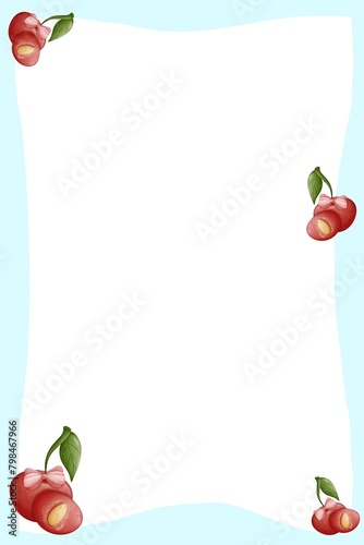 Rabbit and fruit background 