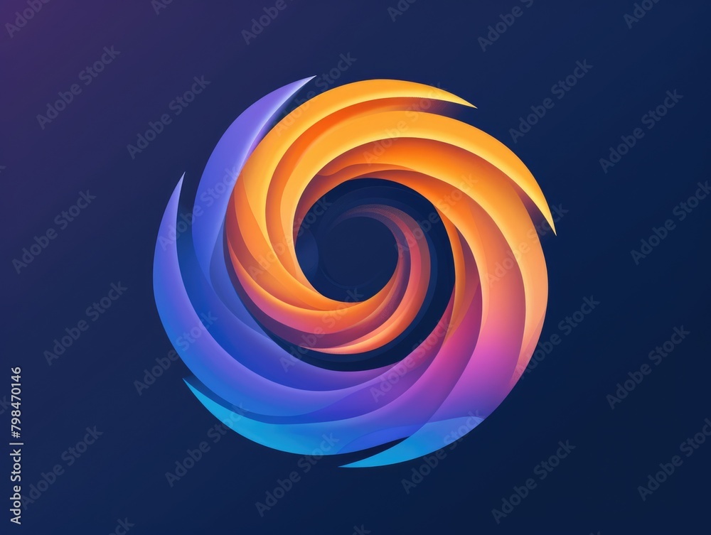 Rotating circle with black background Rotating circle with black background