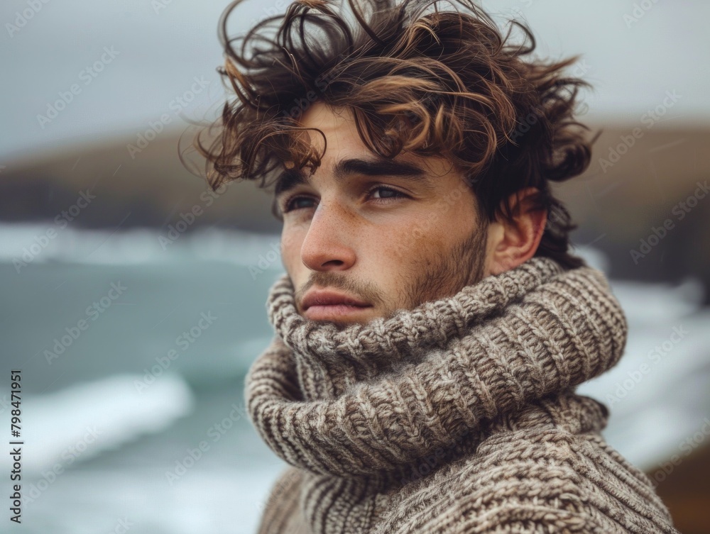 Portrait of a melancholic young man Portrait of a melancholic young man