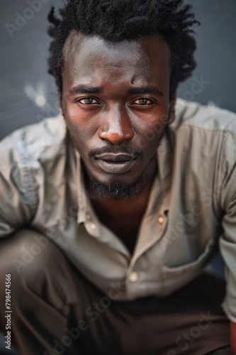 Portrait Of Rebel African Man Portrait of rebel