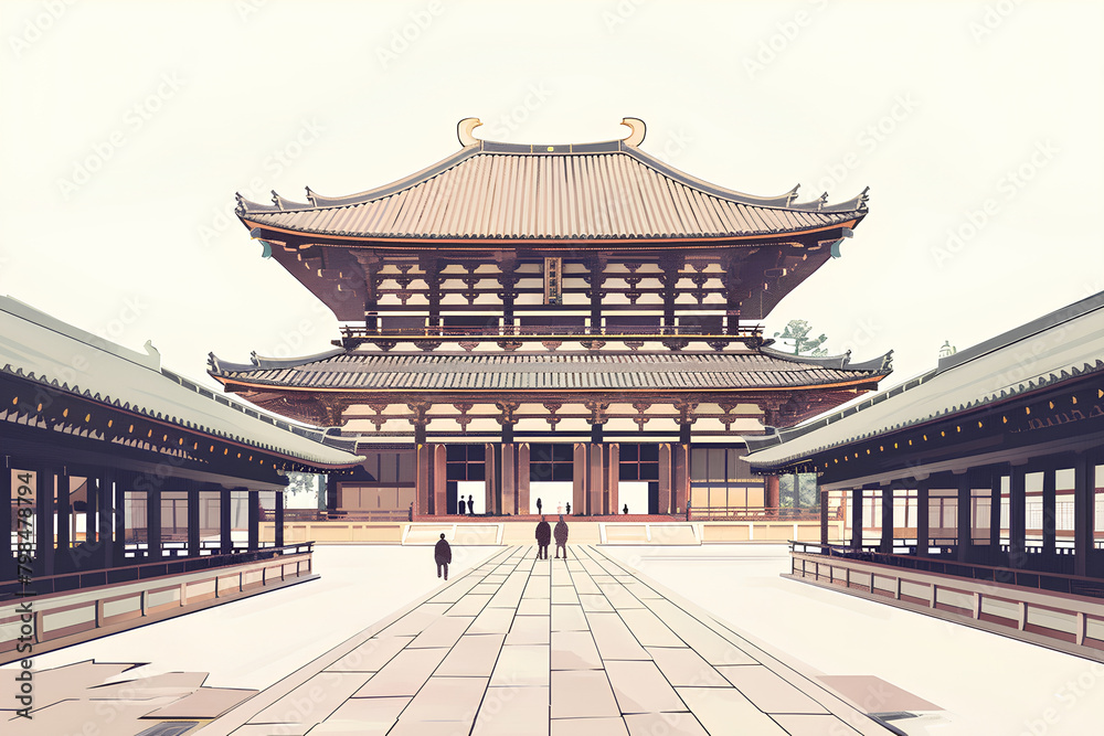 Fototapeta premium 古都奈良の観光風景-1