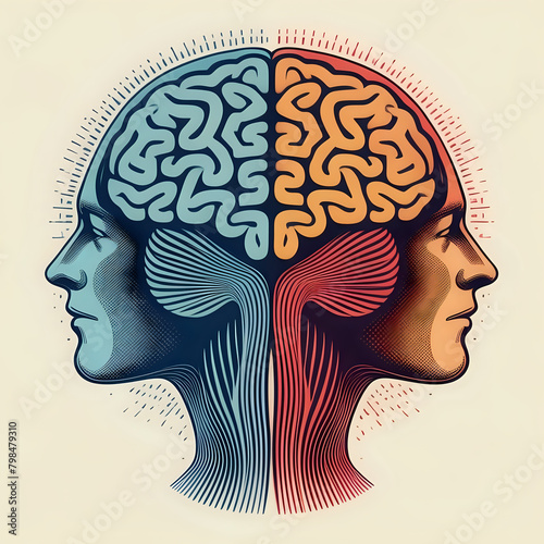 human brain anatomy, human head with brain, human head with brain