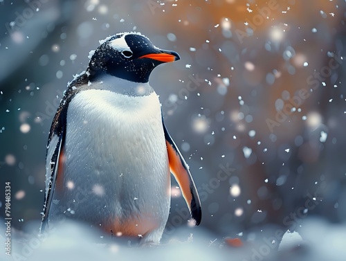 A Penguin s Grace  Beauty in the Winter Chill