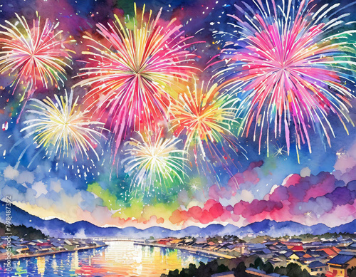 fireworks illustration photo