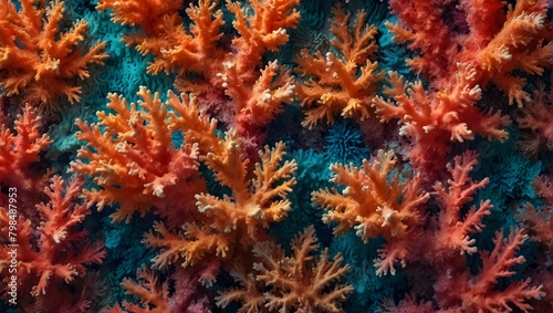  A vibrant coral textured background mimicking the roughness of coral reefs ai_generated