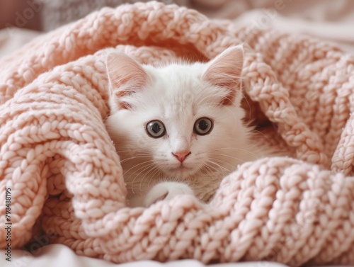 A cat hiding in a sweater © fanjianhua