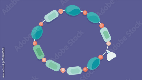 A dainty bracelet adorned with miniature beads made from melted down plastic bottles promoting sustainable fashion and reducing plastic waste.