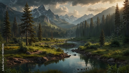  Nature and Environmental Awareness Beautiful and detailed depictions of untouched natural environments, often emphasizing conservation and the beauty of nature ai_generated photo