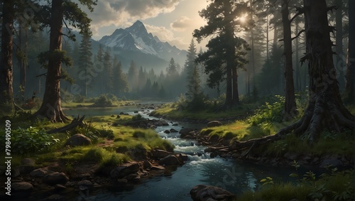  Nature and Environmental Awareness Beautiful and detailed depictions of untouched natural environments, often emphasizing conservation and the beauty of nature ai_generated photo