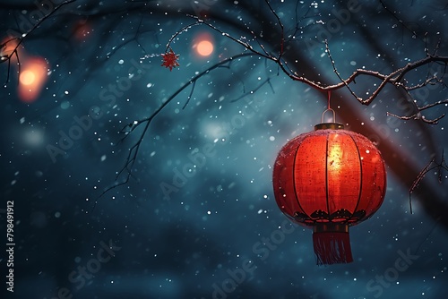 chinese lantern on the tree © Usman