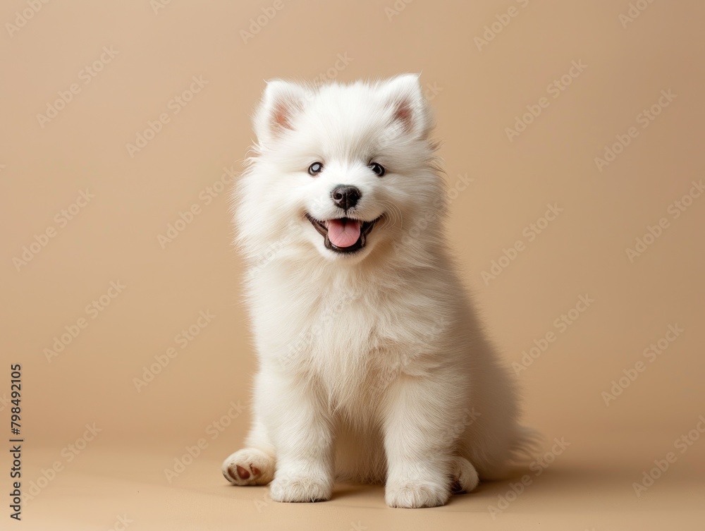 A small dog with a white background A small dog with a white background