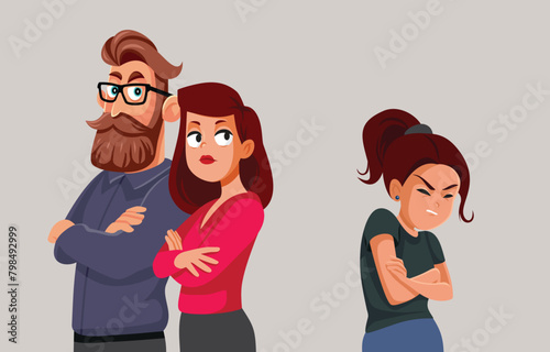 Fotografie Picky Eater Disliking a Chocolate Muffin Vector Cartoon Character