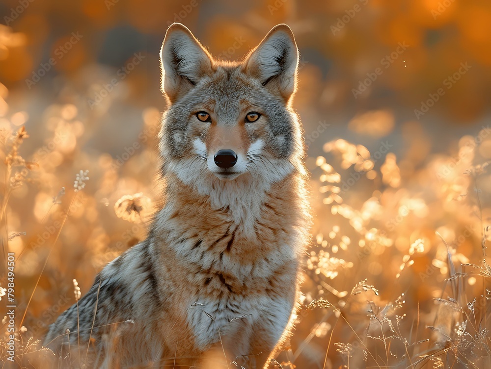 Fototapeta premium Enchanting Wildlife: Coyote in Earthy Tones
