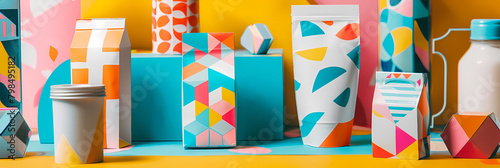 geometric patterned packaging design consultation service for a variety of products photo