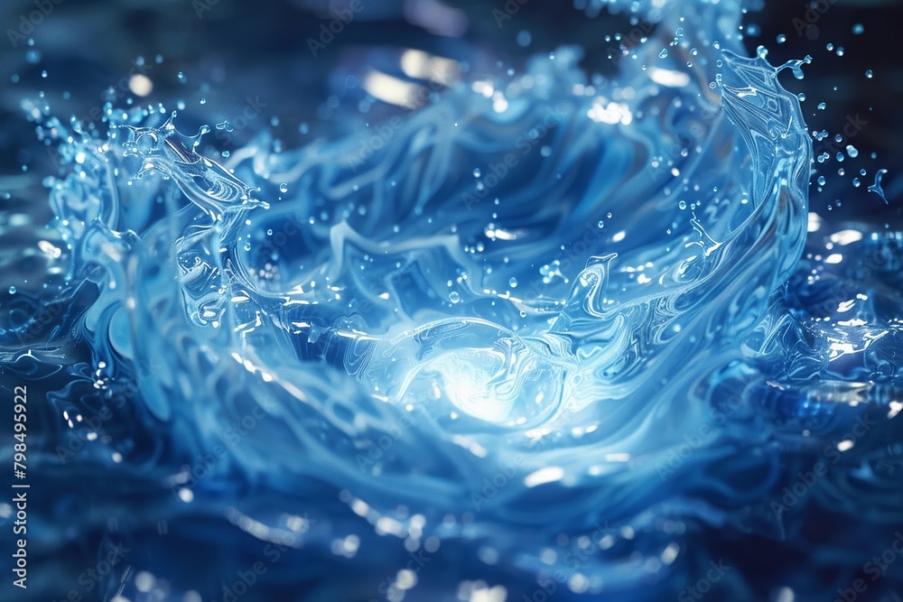 Vibrant blue burst, dynamic energy waves, holographic shimmer, intricate design Vibrant blue burst, dynamic energy waves, holographic shimmer, intricate design