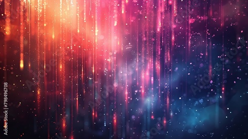 Abstract backdrop featuring vertical light streaks created using generative artificial intelligence.