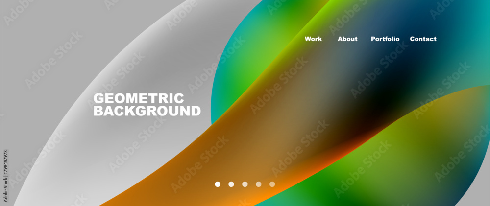 Bright multicolored geometric abstract shapes. Minimal trendy simplicity concept. Modern overlapping forms Bright multicolored geometric abstract shapes. Minimal trendy simplicity concept. Modern overlapping forms
