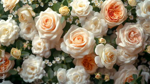 Blooming Elegance  An Exquisite Array of Radiant Roses in Soft Light