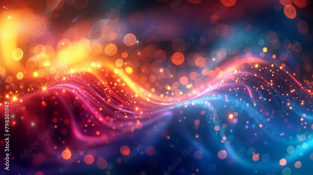 A background filled with swirling lights and vibrant colors representing the joy and excitement of a birthday celebration. A background filled with swirling lights and vibrant colors representing the joy and excitement of a birthday celebration.