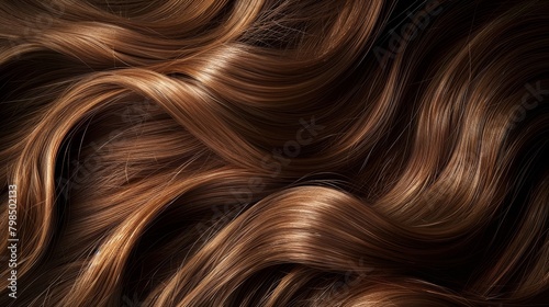 Glossy chestnut female hair