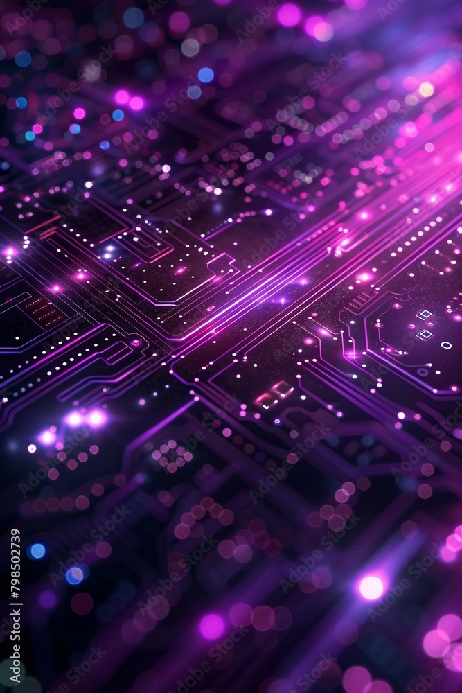 Create a cyber-inspired background illustration with a purple theme, perfect for digital content or designs. Create a cyber-inspired background illustration with a purple theme, perfect for digital content or designs.